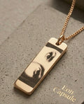 Necklace Eternal eyes in a minimalist jewel
