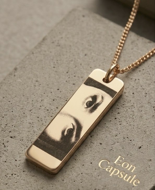 Necklace Eternal eyes in a minimalist jewel